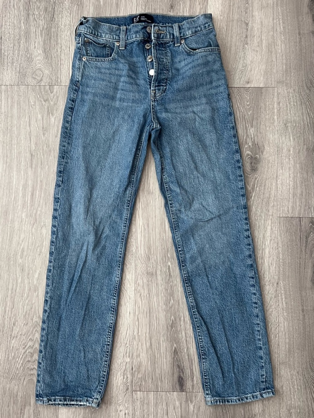 GAP High-Rise Women's Blue Straight Jeans